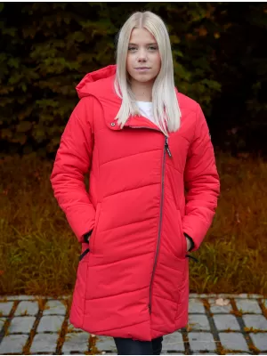 Damský kabát ALTISPORT ONEBA ČERVENÝ