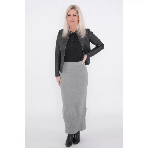  Dámska sukňa KIXMI Myria SVETLO SIVÝ MELÍR 