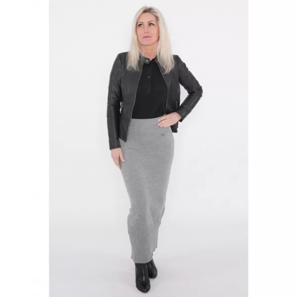  Dámska sukňa KIXMI Myria SVETLO SIVÝ MELÍR 