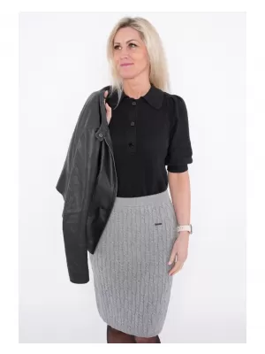 Dámska sukňa KIXMI ONORA svetlo šedý melír