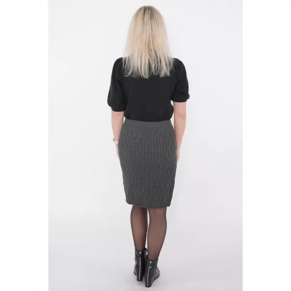  Dámska sukňa KIXMI ONORA tmavo šedý melír 