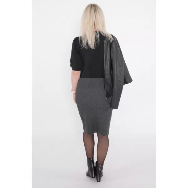  Dámska sukňa KIXMI ORIS tmavo šedý melír 