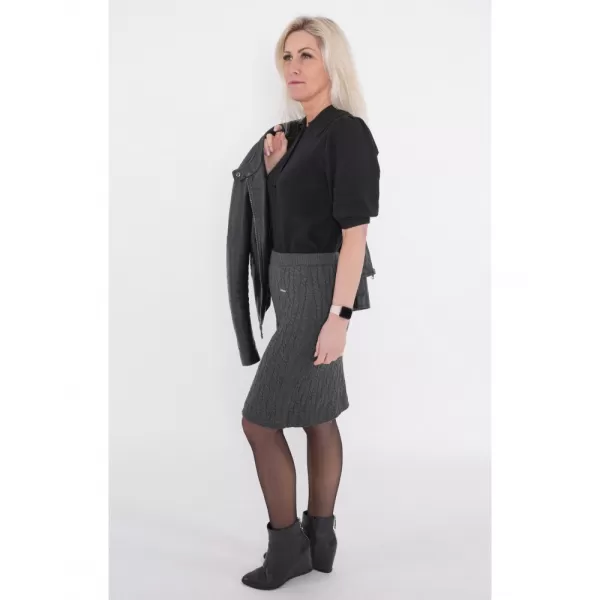  Dámska sukňa KIXMI ONORA tmavo šedý melír 