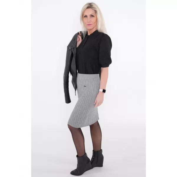  Dámska sukňa KIXMI ONORA svetlo šedý melír 