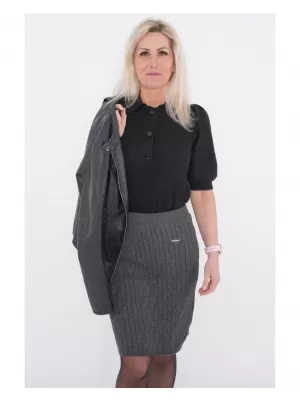 Dámska sukňa KIXMI ONORA tmavo šedý melír