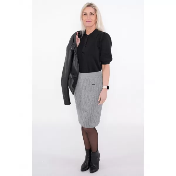  Dámska sukňa KIXMI ONORA svetlo šedý melír 