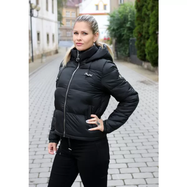  Dámska bunda KIXMI REINA ČIERNA / BIELA 