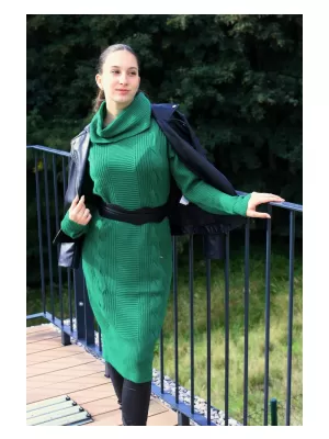 Dámsky predĺžený sveter ALTISPORT BELLA ZELENÁ