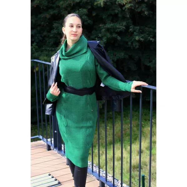  Dámsky predĺžený sveter ALTISPORT BELLA ZELENÁ 