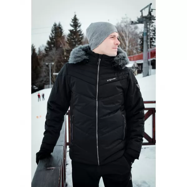  Pánska zimná bunda ALTISPORT BALDER ČIERNA 