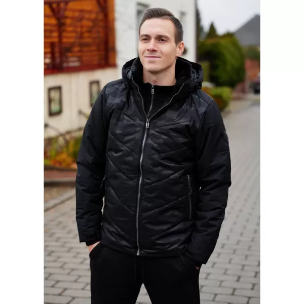  Pánska zimná bunda KIXMI RIPLEY ČIERNA/BIELA 