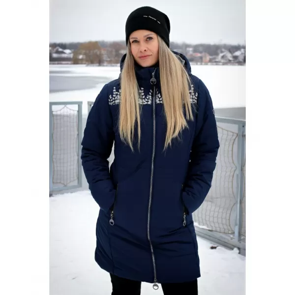  Dámsky kabát ALTISPORT BEVERLY TMAVO MODRÁ 