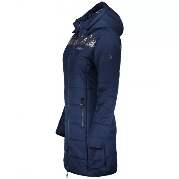  Dámsky kabát ALTISPORT BEVERLY TMAVO MODRÁ 