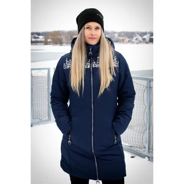  Dámsky kabát ALTISPORT BEVERLY TMAVO MODRÁ 