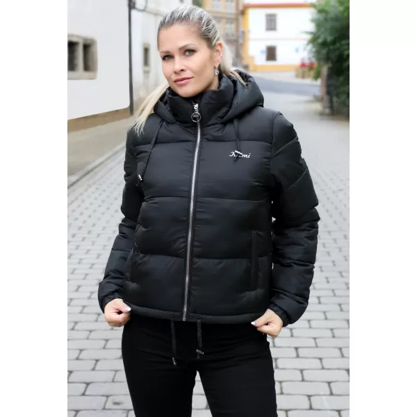  Dámska bunda KIXMI REINA ČIERNA / BIELA 
