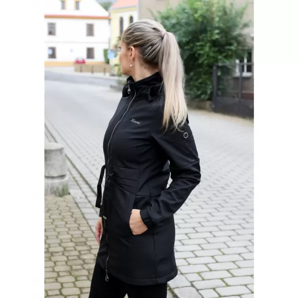  Dámsky softshellový kabát KIXMI RHODIE ČIERNA/BIELA 