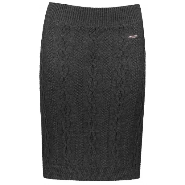  Dámska pletená sukňa KIXMI RUTH TMAVO ŠEDÁ MELANGE 