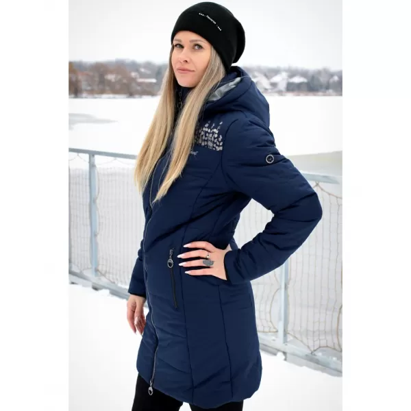  Dámsky kabát ALTISPORT BEVERLY TMAVO MODRÁ 