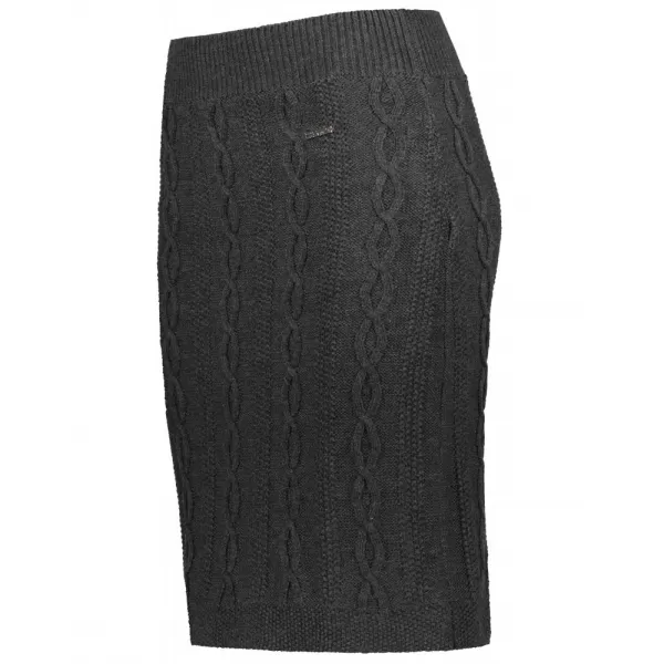  Dámska pletená sukňa KIXMI RUTH TMAVO ŠEDÁ MELANGE 
