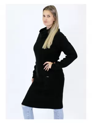 Dámsky predĺžený sveter ALTISPORT BELLA ČIERNA