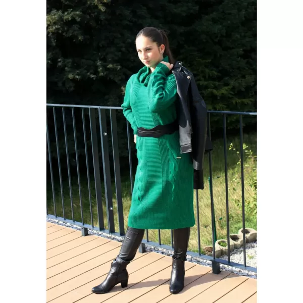 Dámsky predĺžený sveter ALTISPORT BELLA ZELENÁ 