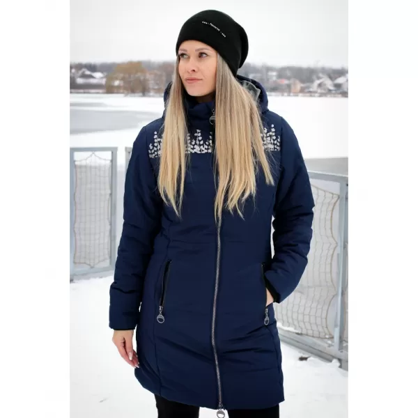  Dámsky kabát ALTISPORT BEVERLY TMAVO MODRÁ 