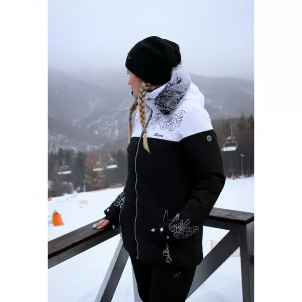 Dámska zimná bunda KIXMI RUBIA ČIERNA / BIELA 