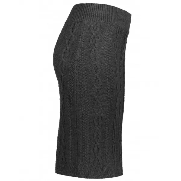  Dámska pletená sukňa KIXMI RUTH TMAVO ŠEDÁ MELANGE 