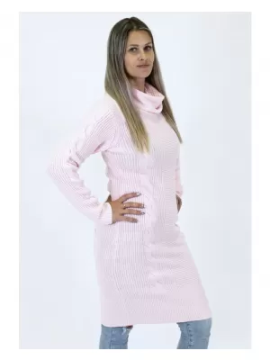 Dámsky predĺžený sveter ALTISPORT BELLA SVETLO RUŽOVÁ