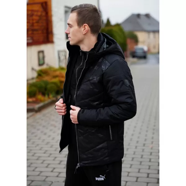  Pánska zimná bunda KIXMI RIPLEY ČIERNA/BIELA 