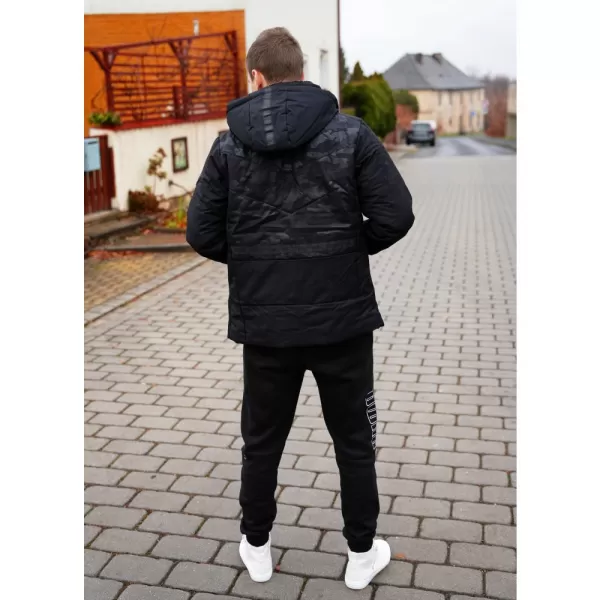  Pánska zimná bunda KIXMI RIPLEY ČIERNA/BIELA 