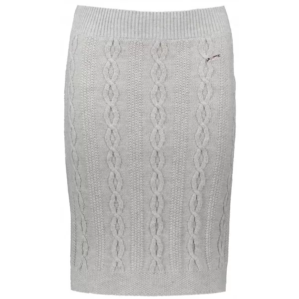  Dámska pletená sukňa KIXMI RUTH SVETLO ŠEDÁ MELANGE 