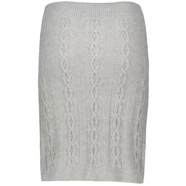  Dámska pletená sukňa KIXMI RUTH SVETLO ŠEDÁ MELANGE 