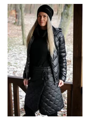 Dámska zimná sukňa KIXMI RISSA ČIERNA/BIELA