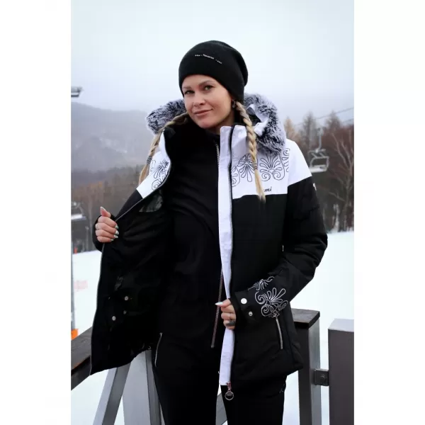  Dámska zimná bunda KIXMI RUBIA ČIERNA / BIELA 