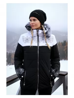 Dámska zimná bunda KIXMI RUBIA ČIERNA / BIELA