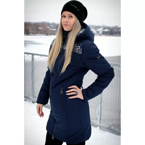  Dámsky kabát ALTISPORT BEVERLY TMAVO MODRÁ 