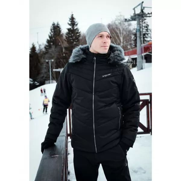  Pánska zimná bunda ALTISPORT BALDER ČIERNA 