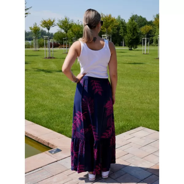  Dámska sukňa KIXMI SUMEY TMAVO modrá 