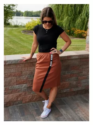 Dámska sukňa KIXMI SIBILA hnedá