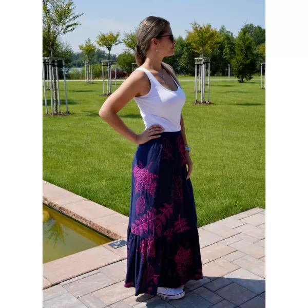  Dámska sukňa KIXMI SUMEY TMAVO modrá 