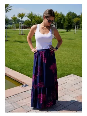 Dámska sukňa KIXMI SUMEY TMAVO modrá