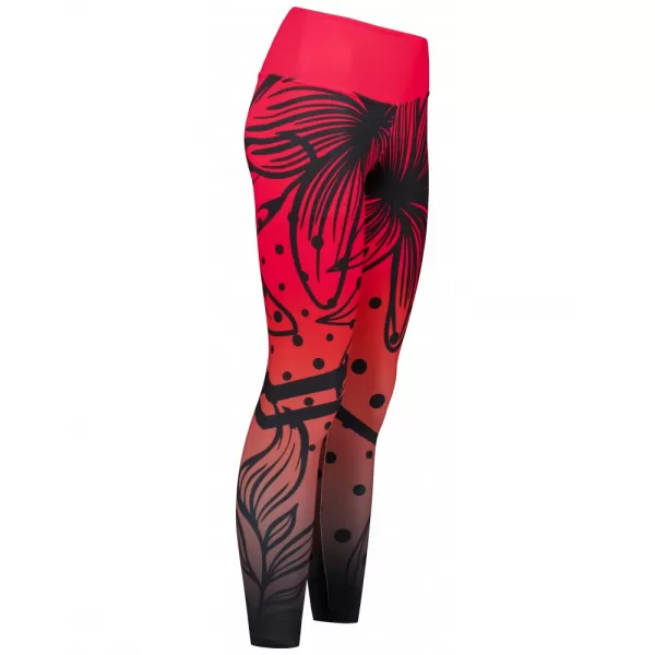  Dámske dlhé funkčné legíny premium ALTISPORT VOJ/ALW045LEG01 ČERVENOČIERNA 