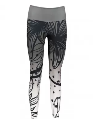 Dámske dlhé funkčné legíny premium ALTISPORT VOJ/ALW045LEG01 ČIERNOBIELA