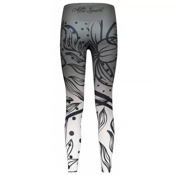  Dámske dlhé funkčné legíny premium ALTISPORT VOJ/ALW045LEG01 ČIERNOBIELA 