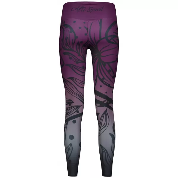  Dámske dlhé funkčné legíny premium ALTISPORT VOJ/ALW045LEG01 FIALOVÁ/ČIERNA 