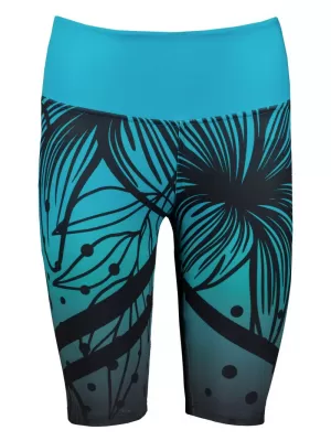 Dámske funkčné legíny nad kolená premium ALTISPORT VOJ/ALW045LEG02 EMERALD/ČIERNA
