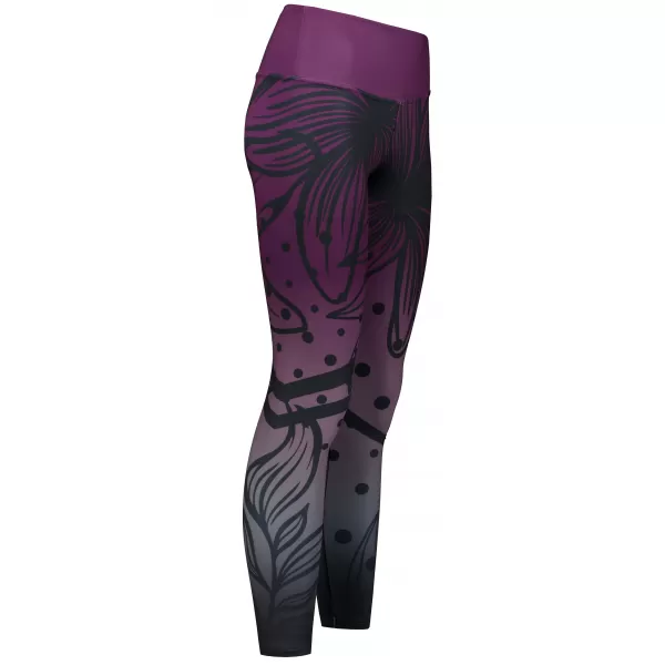  Dámske dlhé funkčné legíny premium ALTISPORT VOJ/ALW045LEG01 FIALOVÁ/ČIERNA 
