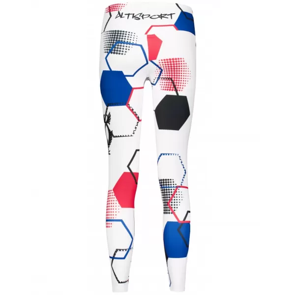  Dámske dlhé funkčné legíny premium ALTISPORT VOJ/ALW036LEG01 HEXA biela 
