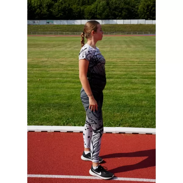  Dámske dlhé funkčné legíny premium ALTISPORT VOJ/ALW045LEG01 ČIERNOBIELA 